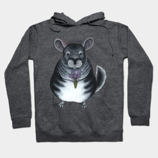 Chinchilla Holding Flowers Hoodie